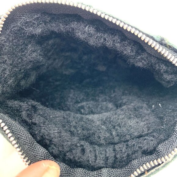 UGG Shearling Lined Suede Convertible Zippered Wristlet Pouch - Black, 8"x4.5" - Picture 7 of 7